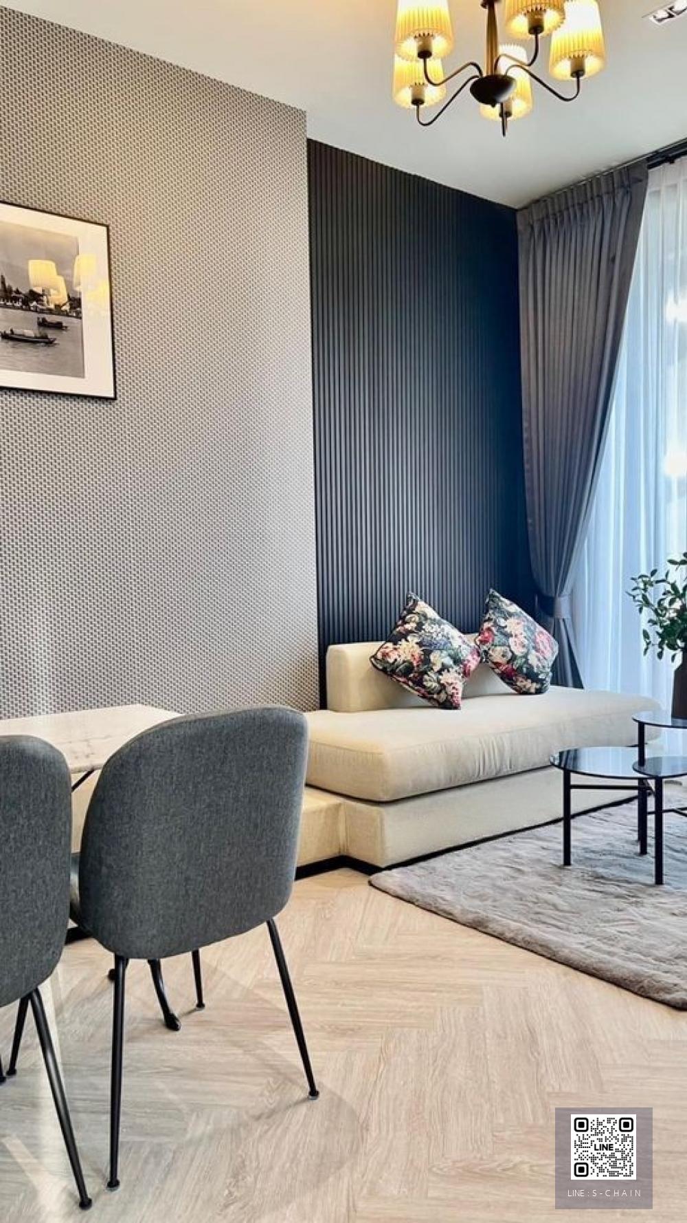 🍁 คอนโด ให้เช่า 🍁Chapter Charoennakhon Riverside คอนโดริมแม่น้ำ ใจกลางเมือง ตกแต่งหรู เฟอร์ครบ ขนาดห้อง 49 ตร.ม. ชั้น 19#MO-1090