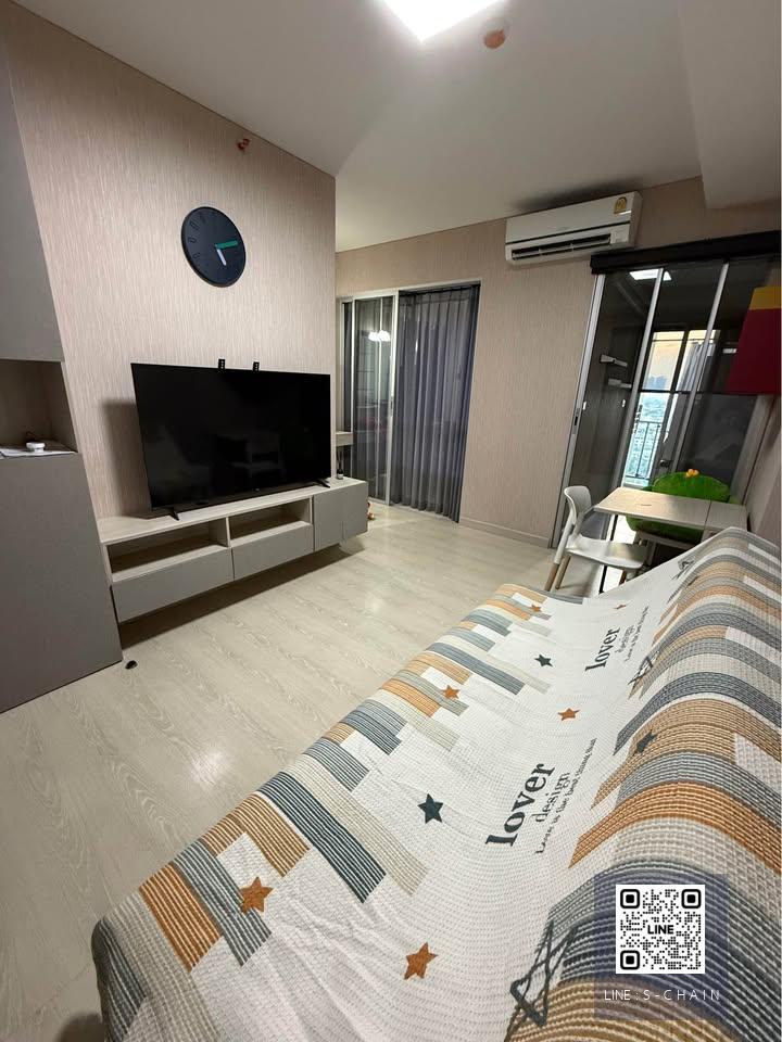 🌈FOR RENT>> Niche id @Pakkret Station>> 🍀ห้องหัวมุม 30 ตรม. มีระเบียง ชั้น 17 วิวสระว่ายน้ำ เฟอร์นิเจอร์ครบ ใกล้ BTS ห้าแยกปากเกร็ด #LV-MO1172