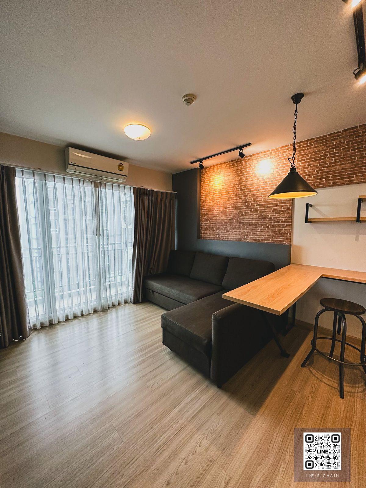 ✨😊FOR RENT>> Rill Condo Rungsit ⭐🔥 ห้องมุม ตึก B ชั้น 6 ะตกแต่ง Build in ติด wallpaper ทั้งห้อง ห้องสวย เฟอร์นิเจอร์ครบ ติดรถไฟฟ้าสายสีแดง สถานีหลักหก #LV-MO1971