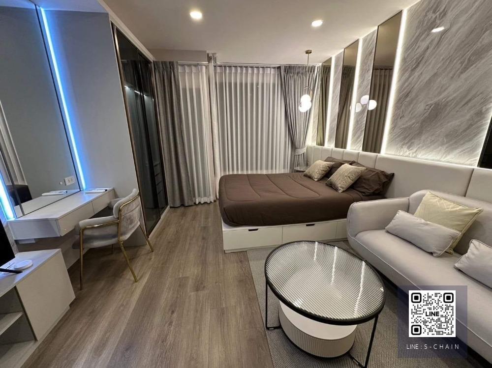 FOR RENT>> SOHO Bangkok Ratchada>> ใกล้ MRT ห้วยขวาง ชั้น 6 เฟอร์นิเจอร์ครบพร้อมเครื่องใช้ไฟฟ้า #LV-MO1047