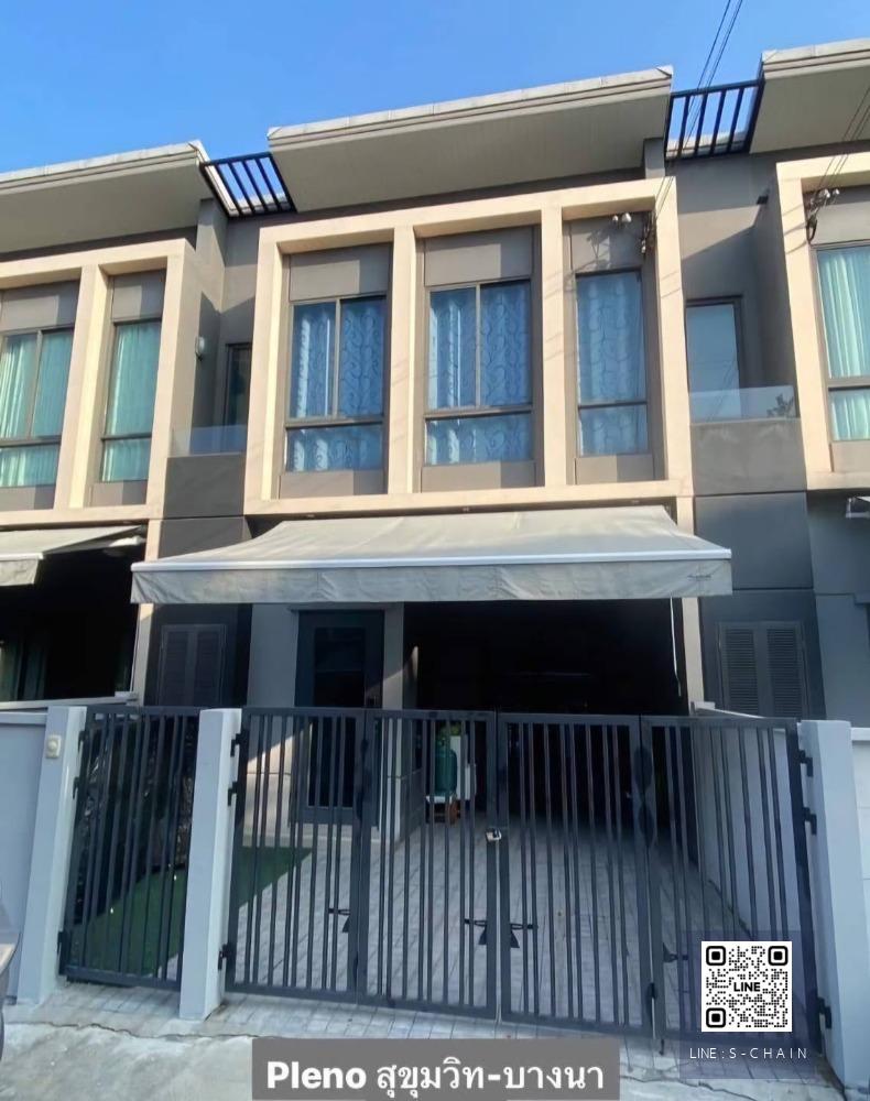 TOWNHOME FOR RENT>> หมู่บ้านพลีโน่ สุขุมวิท - บางนา ทาวน์โฮม 2 ชั้น ขนาด 17.5 ตร.ว. 3 ห้องนอนบรรยากาศรอบๆบ้านเงียบสงบ ใกล้ทางด่วน ใกล้ เมกะ บางนา #LV-MO440