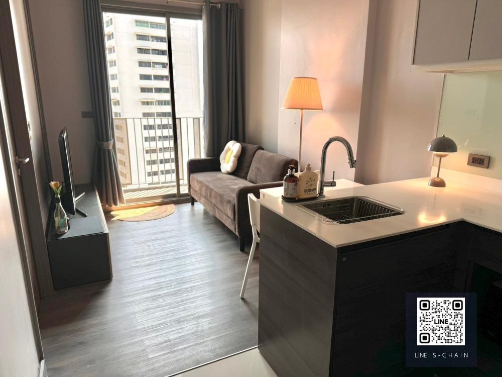 🌷FOR RENT>> ❤ Ceil by Sansiri>> ห้องใหม่เอี่ยม 32.4 ตรม ตึก B ชั้น 14 ห้องนั่งเล่น ใหญ่ สวย ตกแต่งพร้อมอยู่ ใกล้ BTS เอกมัย #LV-MO1171