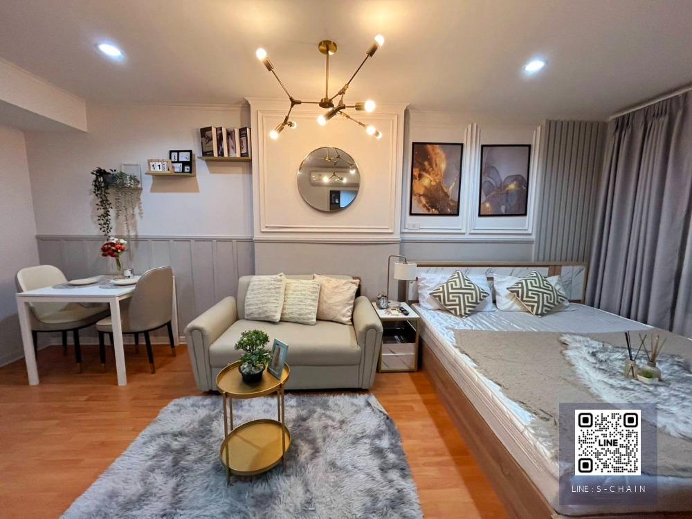 🌈FOR RENT>> Lumpini Ville Ramkhamhaeng 44>> ห้องสตูดิโอ ครัวแยก ตกแต่งใหม่ ชั้น 12 ตึก A  แค่ 180 เมตรจาก MRT  #LV-MO1359