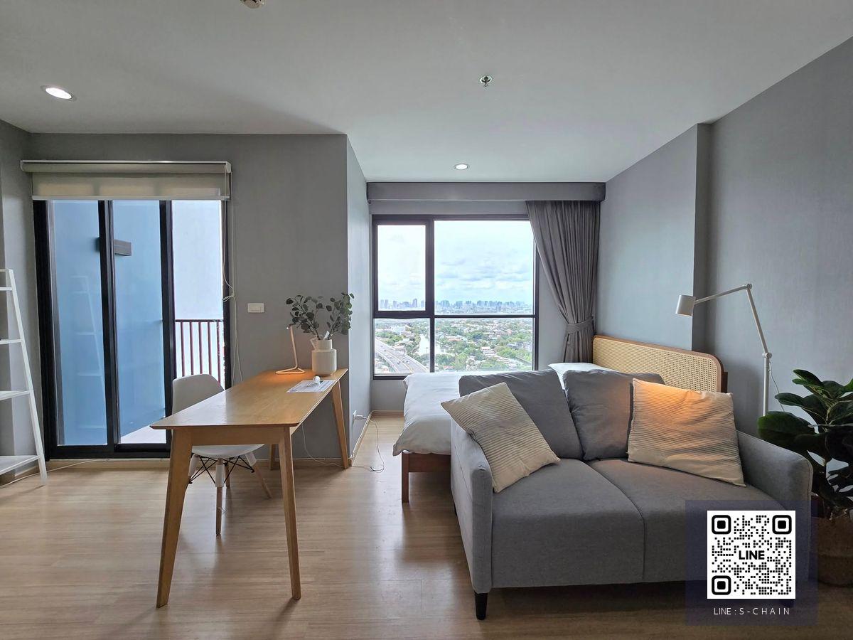 FOR RFENT ⭐The Base Rama 9 - Ramkhamaheng 🔥  ห้อง Studio ชั้น 23 วิวสระว่ายน้ำ เฟอร์ครบ ห้องสวย พร้อมอยู่ ใกล้ Airport Link รามคำแหง #LV-MO1702