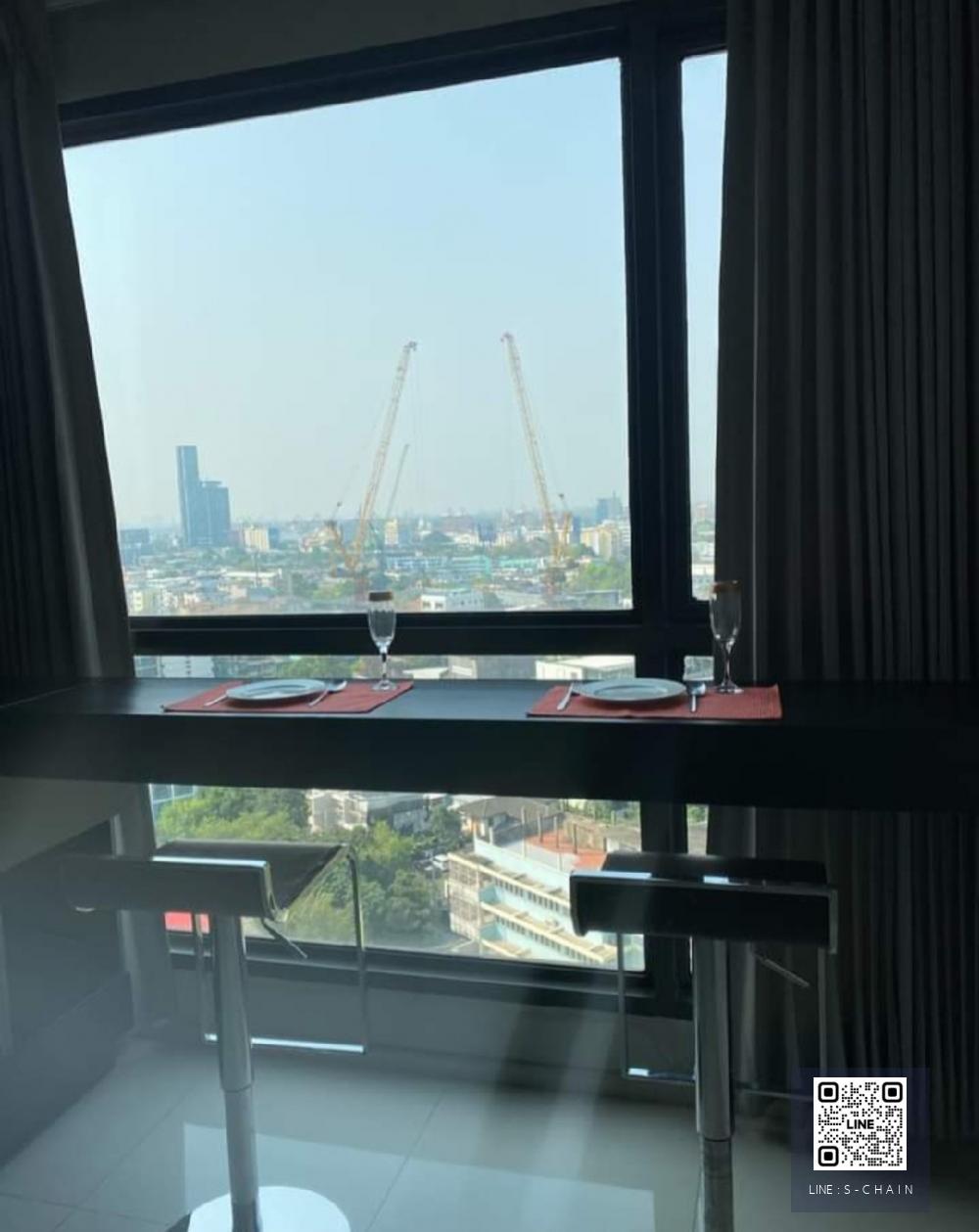 🍀 คอนโด ให้เช่า 🍀RhyThm Sukhumvit 44/1(ตกแต่งพร้อมเครื่องใช้ไฟฟ้าครบชุด ติดวอลเปเปอร์ใหม่)ขนาดห้อง 45 ตร.ม. ชั้น 15#MO-1153