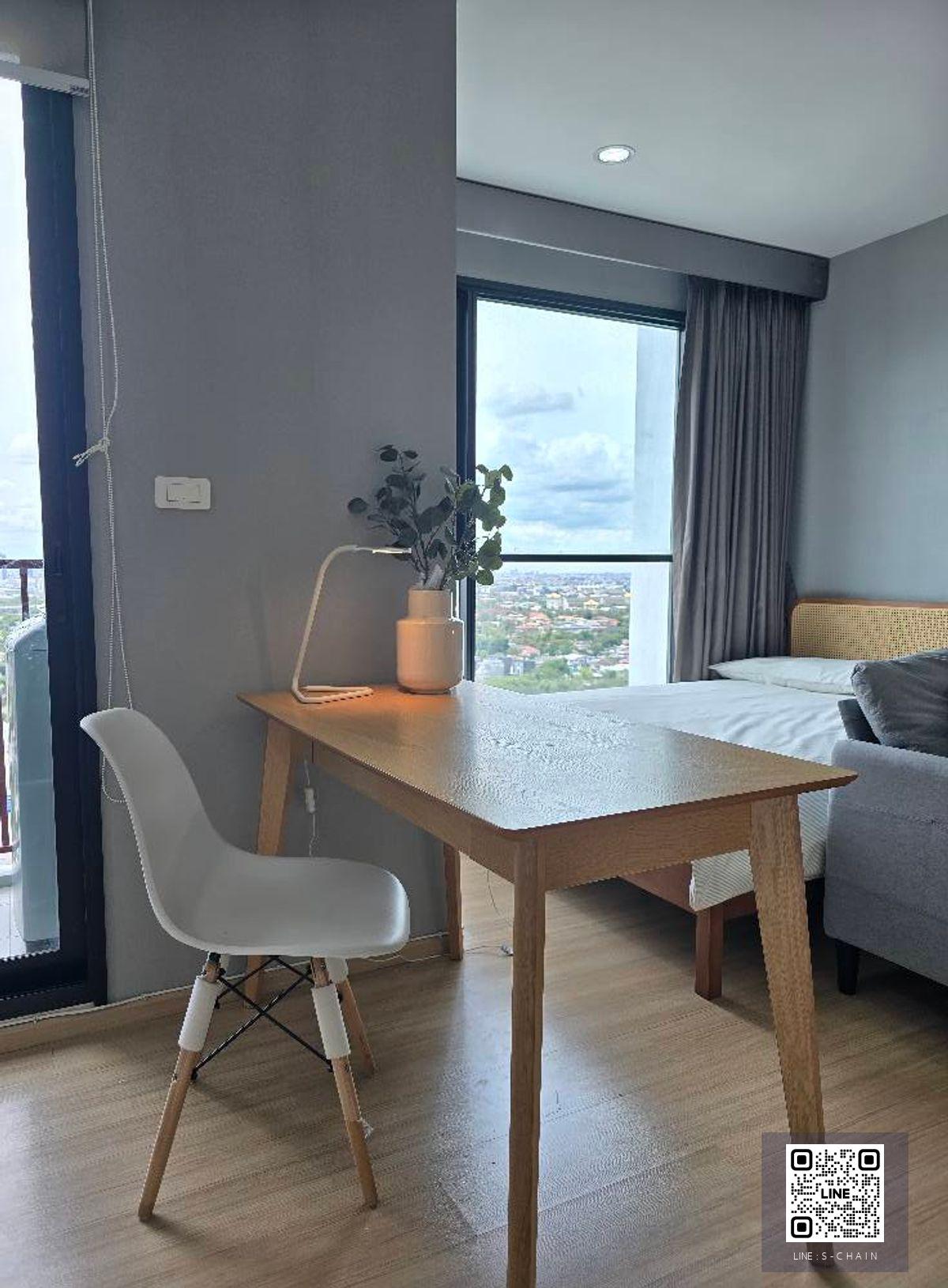 FOR RFENT ⭐The Base Rama 9 - Ramkhamaheng 🔥  ห้อง Studio ชั้น 23 วิวสระว่ายน้ำ เฟอร์ครบ ห้องสวย พร้อมอยู่ ใกล้ Airport Link รามคำแหง #LV-MO1702