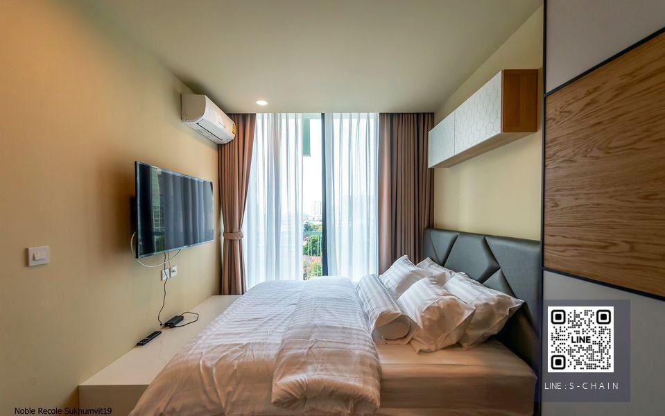 FOR RENT>> Noble Recole Sukhumvit 19>> 2 ห้องนอน ชั้น 9 ระเบียง 3 ด้าน ทิศเหนือวิวด้านโรงเรียนวัฒนาวิทยาลัย ใกล้ BTS อโศก #LV-MO479