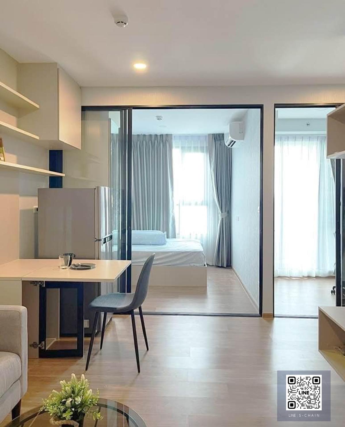 📢FOR RENT>> The Origin Ram 209 Interchange>> 😊ห้องขนาด 30.70 ตรม 1 Bed+  ชั้น5 เฟอร์นิเจอร์ เครื่องใช้ไฟฟ้า ครบ พร้อมเข้าอยู่ ใกล้รถไฟฟ้าสายสีชมพู สถานีมีนบุรี #LV-MO1492