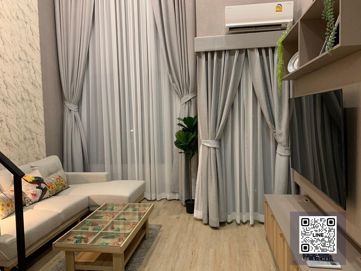 FOR RENT>> The Rich Rama 9 - Srinakarin>> ติดรถไฟฟ้า Airport Link หัวหมาก ห้อง Loft สวย ชั้น 32 เฟอร์นิเจอร์ครบ เดินทางสะดวก #LV-MO1682