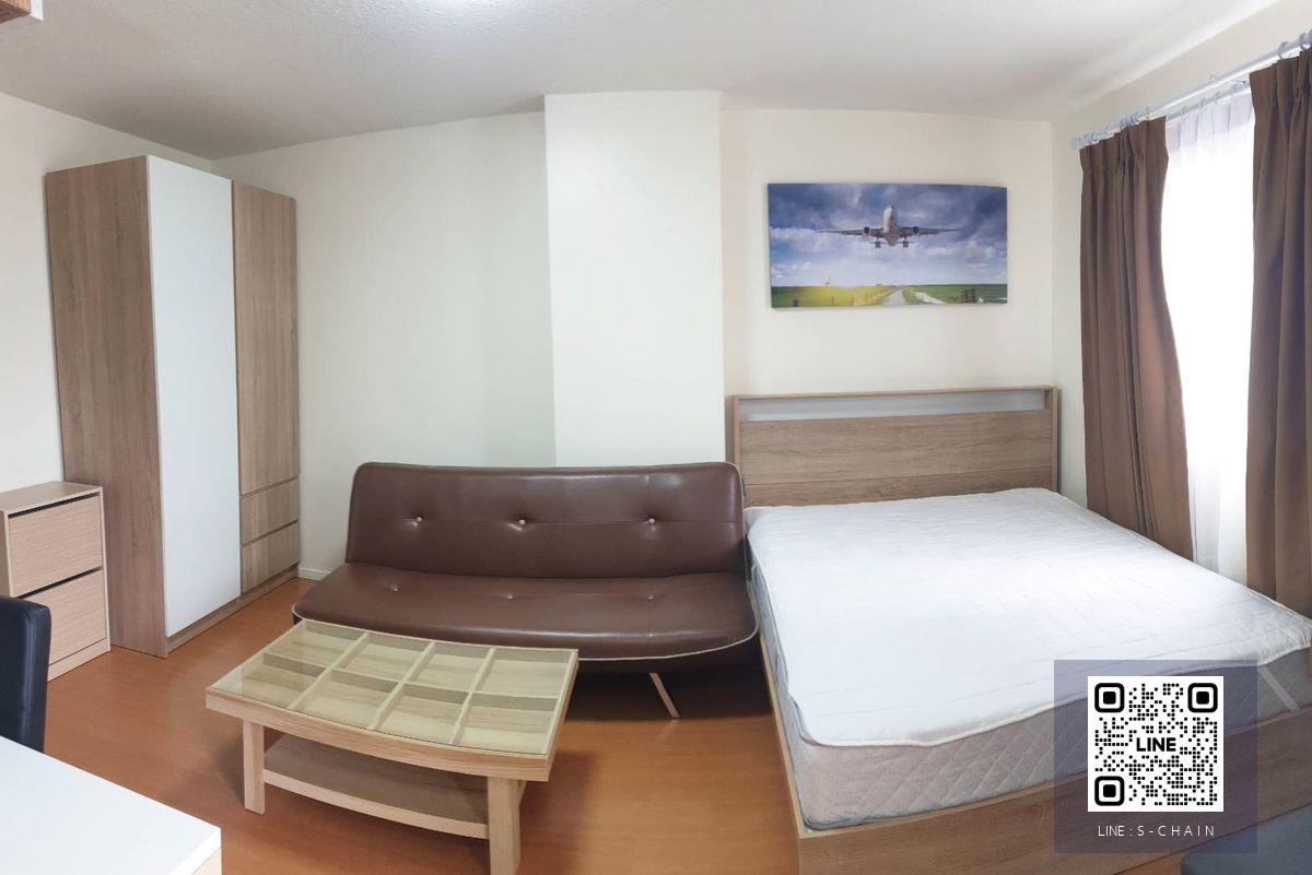 📢FOR RENT>> 🔥Lumpini Condotown Romklao - Suvarnaphumi>> เฟอร์นิเจอร์ครบห้องใหญ่ พร้อมอยู่ ห้อง Studio 22 ตารางเมตร ตึก B2 ชั้น 3 วิวด้านข้างอาคาร #LV-MO1611