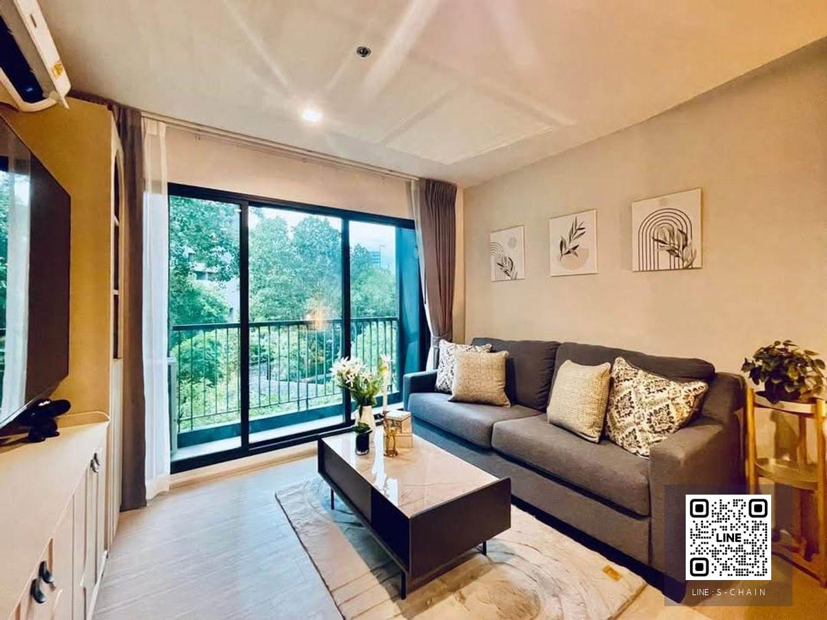 FOR RENT✨Life One Wireless 📢ชั้น 4 ชั้นเตี้ยสุดในโครงการ วิวสวน ห้องไม่มีความเสียหายจากแผ่นดินไหว ที่รถจอดถึงชั้น เปิดประตูเข้าห้องจากที่จอดรถได้  ⭐️ตกแต่งสไตล์คอนเทมโพรารี่ #LV-MO1627