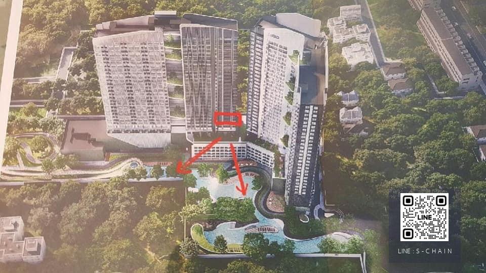 FOR RENT>> I Deo O2 Bangna>> ห้อง Studio 27 ตร.ม.ชั้น 14 ตึก C วิวใจกลางสระ เห็นสระว่ายน้ำ เฟอร์นิเจอร์ Built-in ใกล้ BTS บางนา #LV-MO257