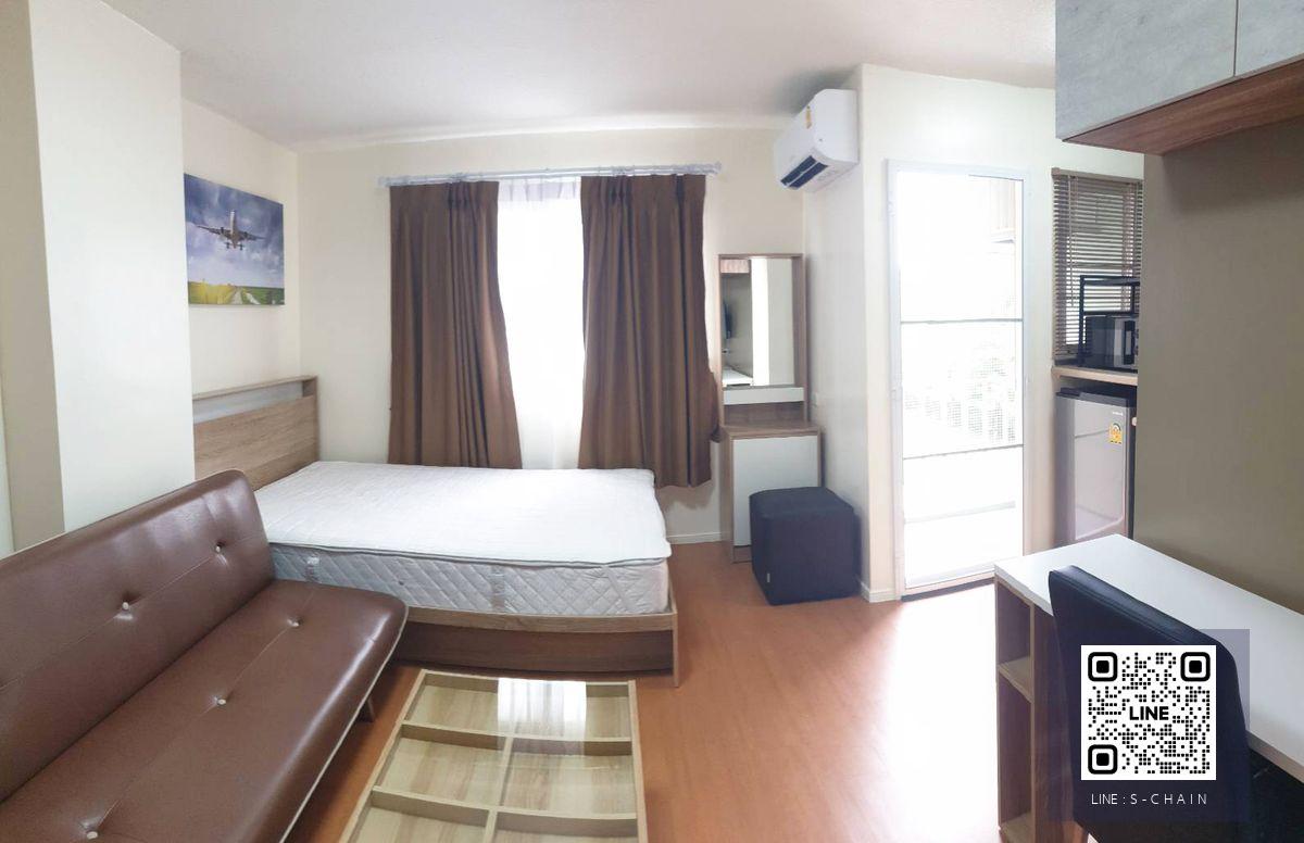 📢FOR RENT>> 🔥Lumpini Condotown Romklao - Suvarnaphumi>> เฟอร์นิเจอร์ครบห้องใหญ่ พร้อมอยู่ ห้อง Studio 22 ตารางเมตร ตึก B2 ชั้น 3 วิวด้านข้างอาคาร #LV-MO1611
