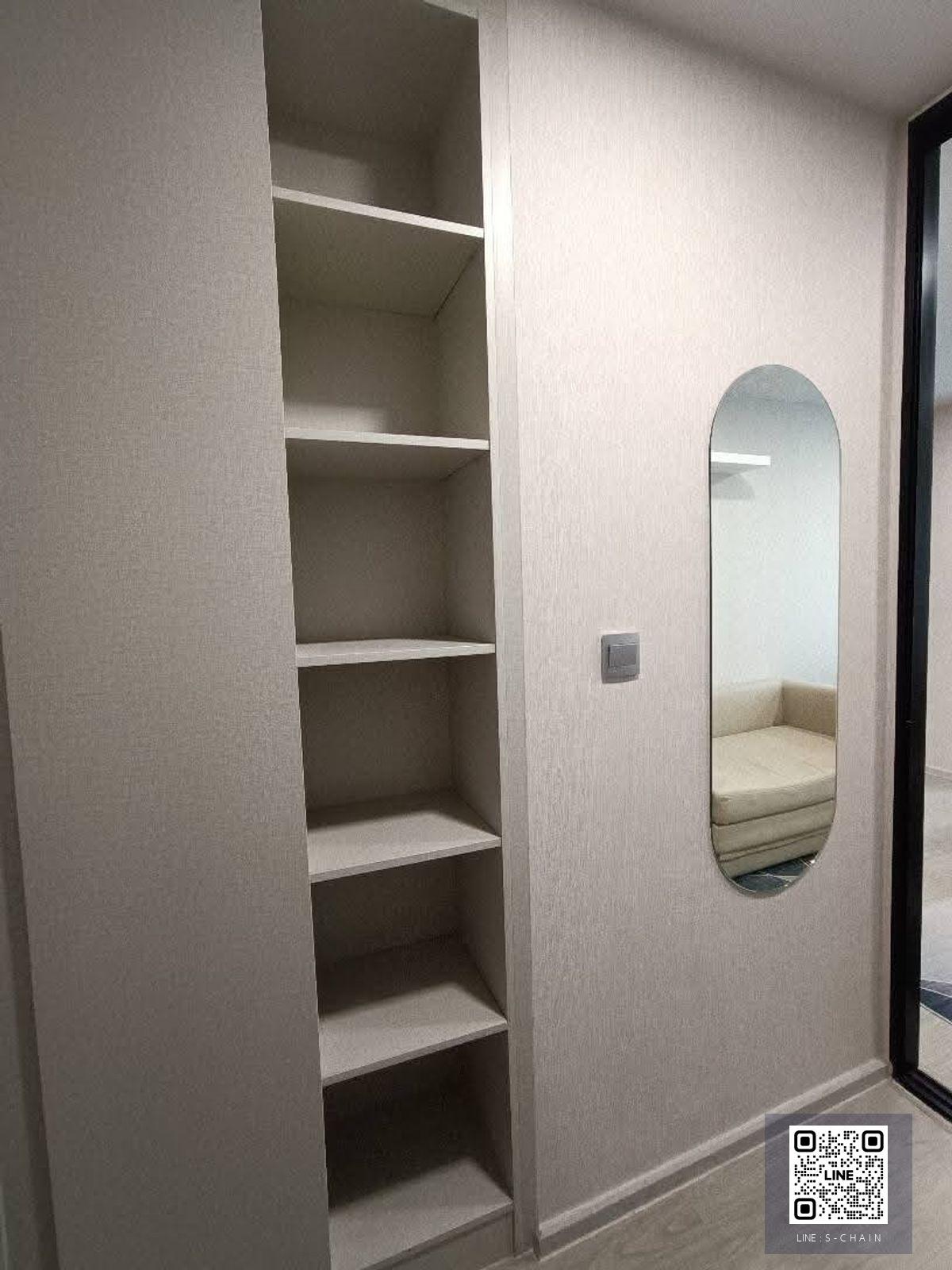 FOR RENT>> Atmoz Oasis Onnut>> ประตู Digital Door Lock  ใกล้ MRT ศรีนุช ชั้น 2 ตึก E  เฟอร์นิเจอร์ เครื่องใช้ไฟฟ้าครบ #LV-MO1798