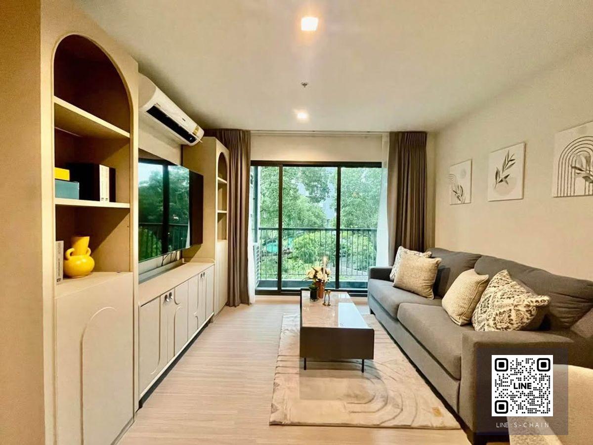 FOR RENT✨Life One Wireless 📢ชั้น 4 ชั้นเตี้ยสุดในโครงการ วิวสวน ห้องไม่มีความเสียหายจากแผ่นดินไหว ที่รถจอดถึงชั้น เปิดประตูเข้าห้องจากที่จอดรถได้  ⭐️ตกแต่งสไตล์คอนเทมโพรารี่ #LV-MO1627