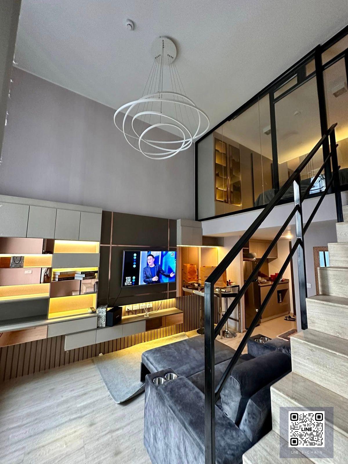 FOR RENT>> I Deo New Rama 9>> ใกล้ Airport Link รามคำแหง ห้อง Duplex ชั้น 19 แต่งครบพร้อมอยู่เฟอร์นิเจอร์บิ้วอินแต่งสวย เลขห้องสวยอยู่แล้วเฮง วิวเมืองไม่ร้อน #LV-MO1674