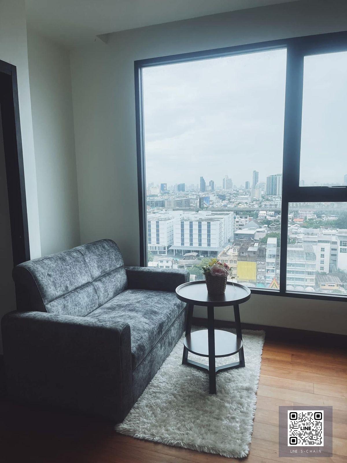 🌈🍀FOR RENT>> Altitude Sympony Charoenkrung 📢คอนโดใกล้ CBD สาทร และรถไฟฟ้า BTS สะพานตากสิน  มีลิฟจอดรถ เฟอร์พร้อมอยู่ ติดม่านแล้ว ชั้น 16 ขนาด 35 ตร.ม #LV-MO1927