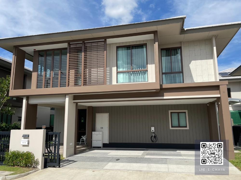 🚩🏡HOME FOR RENT>> Burasiri Krungthepkreetha>> บ้านเดี่ยว 2 ชั้น สไตล์ Tropical รีสอร์ท 4 ห้องนอน ใกล้ รร.นานาชาติ ไบรท์ตัน คอลเลจ #LV-MO998