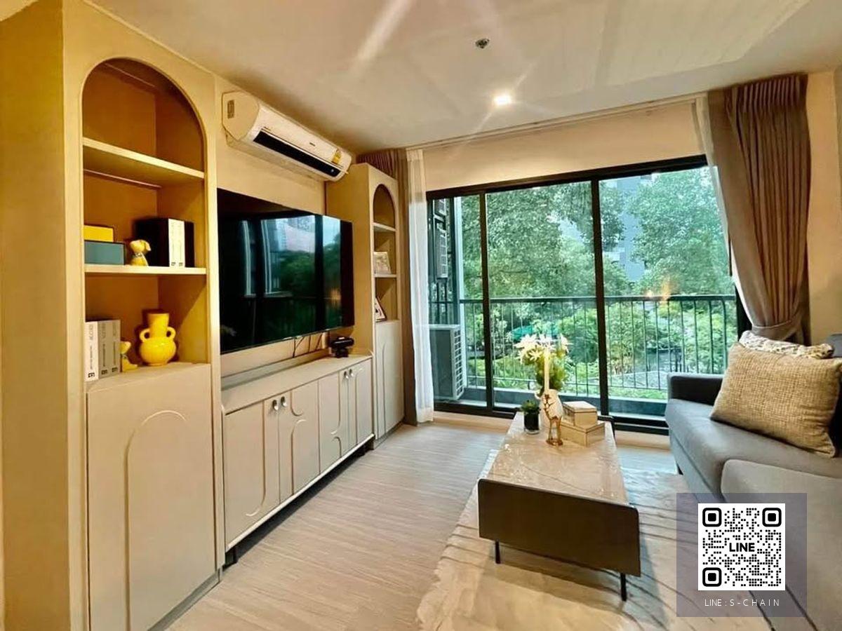 FOR RENT✨Life One Wireless 📢ชั้น 4 ชั้นเตี้ยสุดในโครงการ วิวสวน ห้องไม่มีความเสียหายจากแผ่นดินไหว ที่รถจอดถึงชั้น เปิดประตูเข้าห้องจากที่จอดรถได้  ⭐️ตกแต่งสไตล์คอนเทมโพรารี่ #LV-MO1627