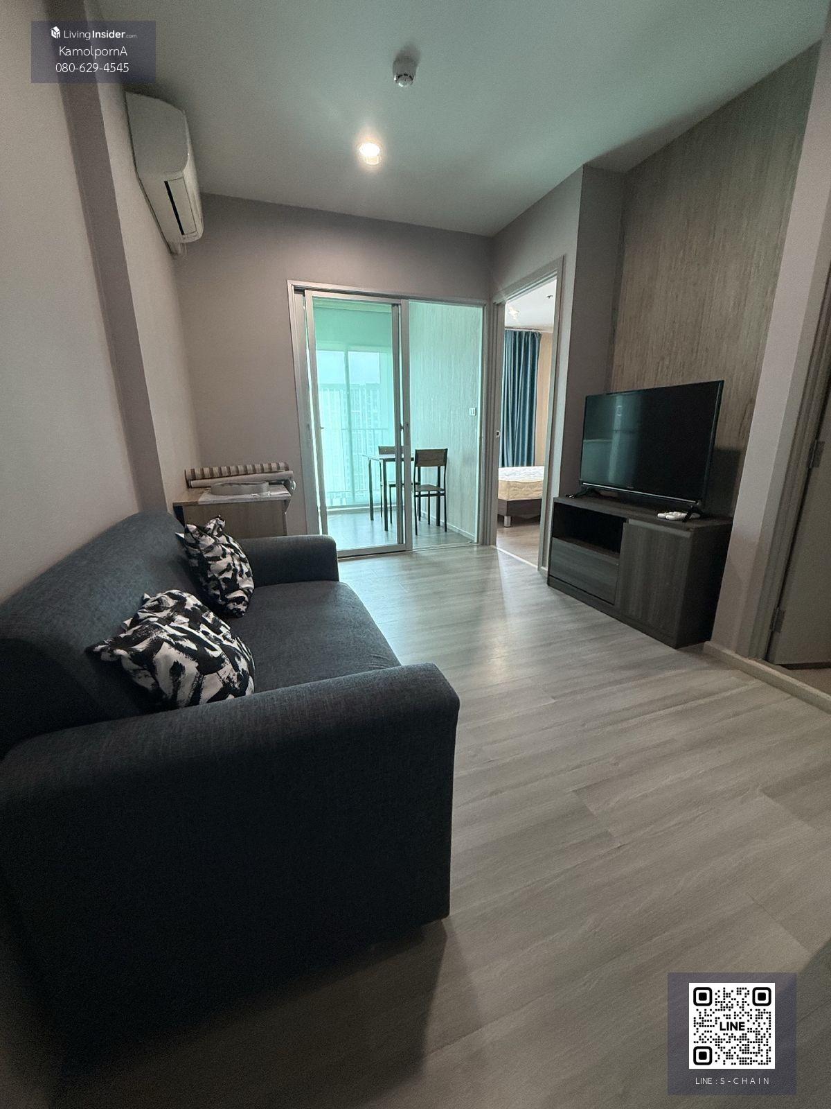 FOR RENT>> The Parkland Charan - Pinklao>> ชั้น 17 ขนาด 35 ตร.ม ตึก B ส่วนกลางขนาดใหญ่ เฟร์นิเจอร์ครบ #LV-MO1594