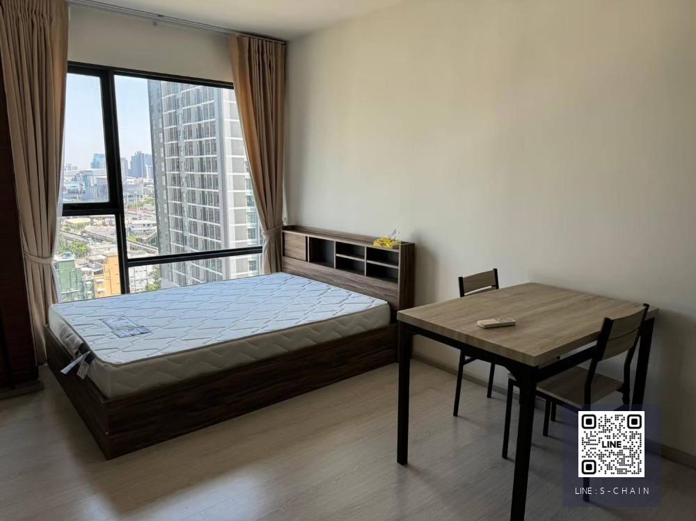 ⭐📢FOR RENT>> RhyTHm Asoke>> ห้อง Studio ขนาด 22 ตร.ม. ชั้น 17 วิวเมือง✨ เฟอร์นิเจอร์ครบชุด พร้อมเครื่องใช้ไฟฟ้าครบครัน ใกล้ MRT พระราม 9 #LV-MO746
