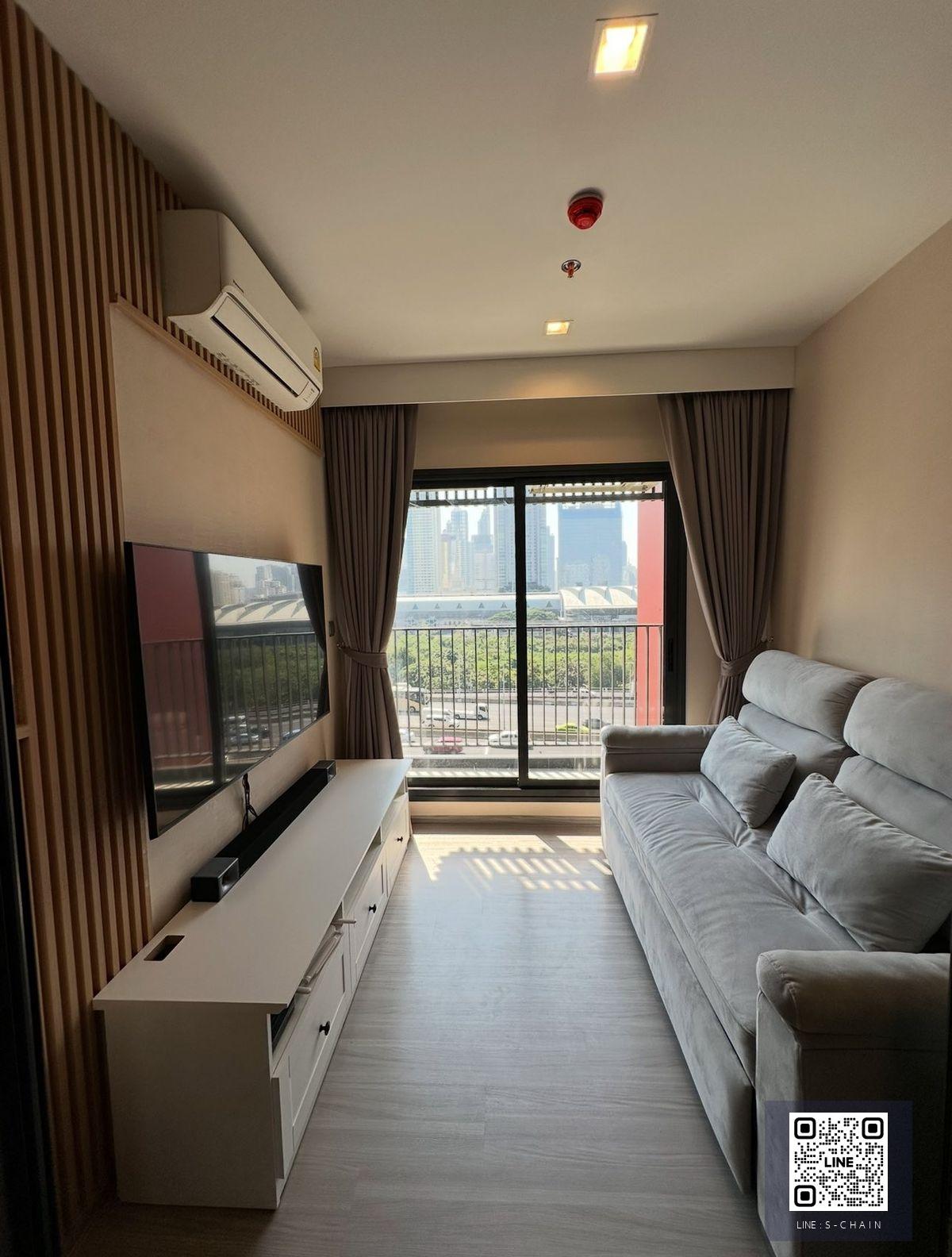 ⭐FOR RENT>> Life Asoke Hype  🌈🔔ห้อง One Bed Plus ชั้น 10 ่วิวเมือง ห้องสวย ไม่ร้อน ตกตแต่งห้องสไตล์มูจิ สีไม้อ่อนและสีขาว  ใกล้ MRT พระราม 9 #LV-MO1877