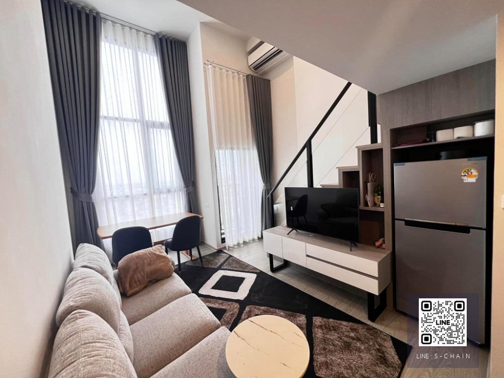 🌳🔥FOR RENT>> Origin Plug & Play Ramkhamhaeng Triple Station>> ห้อง Duplex ขนาด 35 ตร.ม. ชั้น 14 ทิศตะวันออก แดดเช้า บ่ายไม่ร้อน เครื่องใช้ไฟฟ้าครบ ใกล้รถไฟฟ้า 3 สาย สถานีแยกลำสาลี #LV-MO702