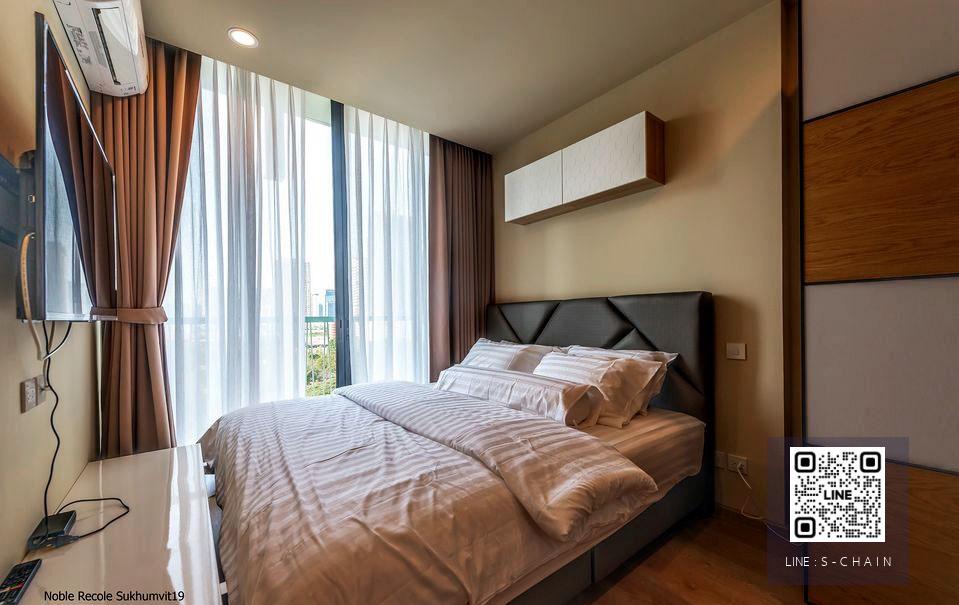 FOR RENT>> Noble Recole Sukhumvit 19>> 2 ห้องนอน ชั้น 9 ระเบียง 3 ด้าน ทิศเหนือวิวด้านโรงเรียนวัฒนาวิทยาลัย ใกล้ BTS อโศก #LV-MO479