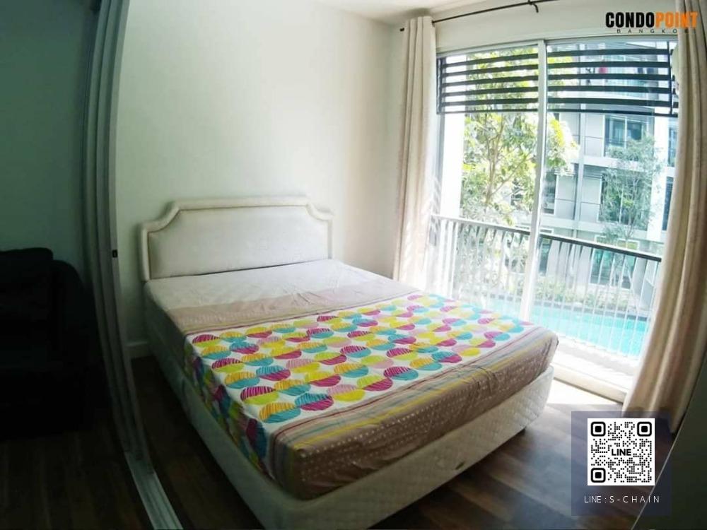 FOR RENT>> A Space ME Sukhumvit 77>> ห้องใหม่ ตกแตค่งพร้อมอยู่ ห้องนอนวิวสระน้ำ ชั้น 2 ตึก A ใกล้ BTS อ่อนนุช #LV-MO178