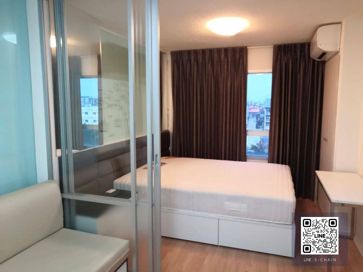FOR RENT>> Lumpini Ville Onnut - Ladkrabang>> ตึก A ชั้น 7 ขนาดห้อง 26 ตรม  ตึก A แบ่งเป็นสัดส่วน กระจกกั้นระหว่างห้องนอนและห้องรับแขก #LV-MO1665