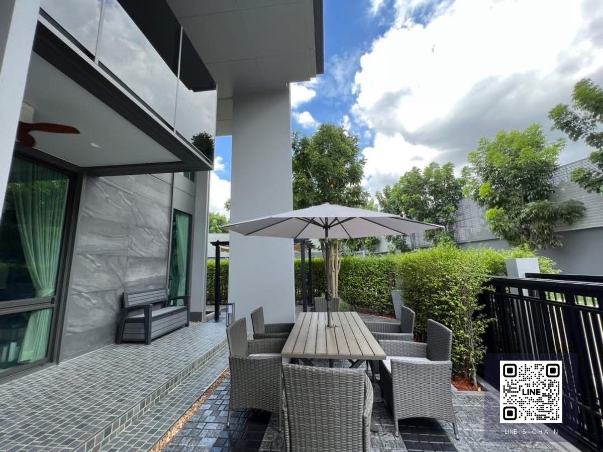 ✨🏡HOME FOR RENT/SALE🍀 Setthasiri Krungthepkreetha 2>> บ้านสวย บรรยากาศร่มรื่น ถนนกว้างขวาง ขนาด 404 ตร.ม บ้านหัวมุม !! สุด ไพรเวท 5 ห้องนอน  ใกล้ รร.นานาชาติ #LV-MO1746