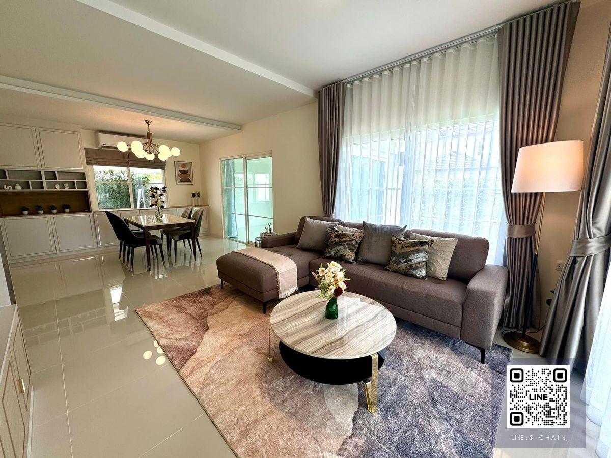 🌈🏡HOME FOR RENT>> Villaggio 3 Srinakarin - Bangna>> บ้านเดี่ยว 2 ชั้น บนพื้นที่ 64 ตร.ม. 4 ห้องนอน ใกล้ Mega บางนา เฟอร์นิเจอร์ครบ #LV-MO1522