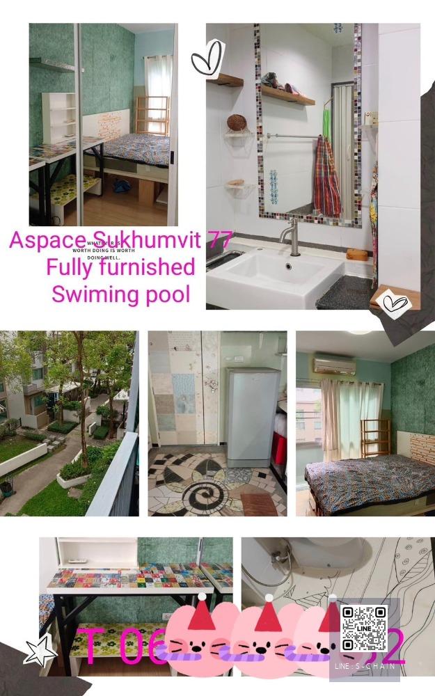 🥰😍For rent คอนโด ✦A Space Sukhumvit 77✦ ใกล้ BTS อ่อนนุช  #HF1212