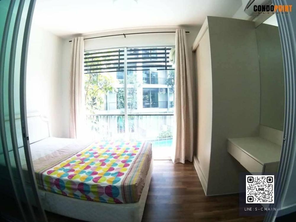 FOR RENT>> A Space ME Sukhumvit 77>> ห้องใหม่ ตกแตค่งพร้อมอยู่ ห้องนอนวิวสระน้ำ ชั้น 2 ตึก A ใกล้ BTS อ่อนนุช #LV-MO178