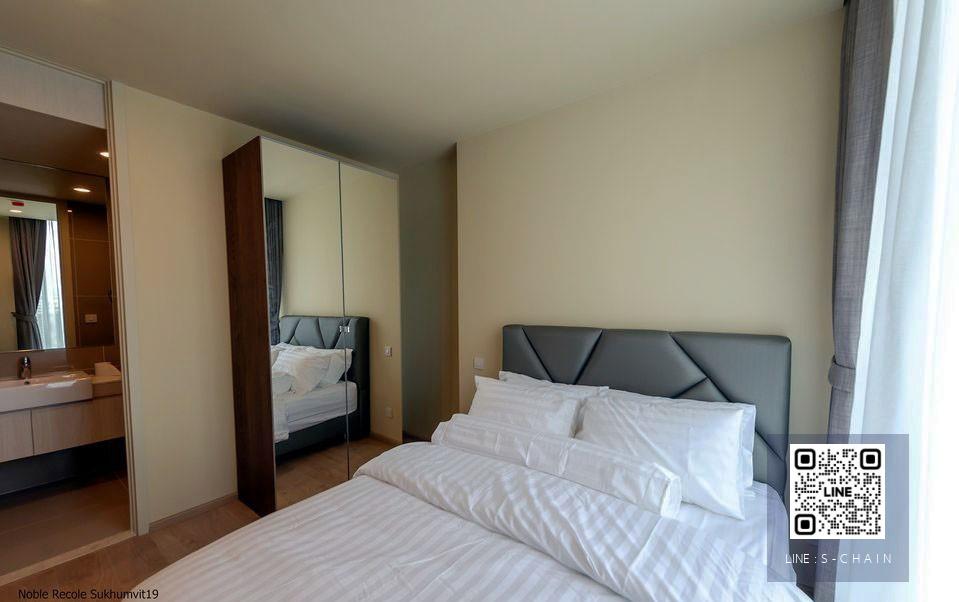 FOR RENT>> Noble Recole Sukhumvit 19>> 2 ห้องนอน ชั้น 9 ระเบียง 3 ด้าน ทิศเหนือวิวด้านโรงเรียนวัฒนาวิทยาลัย ใกล้ BTS อโศก #LV-MO479