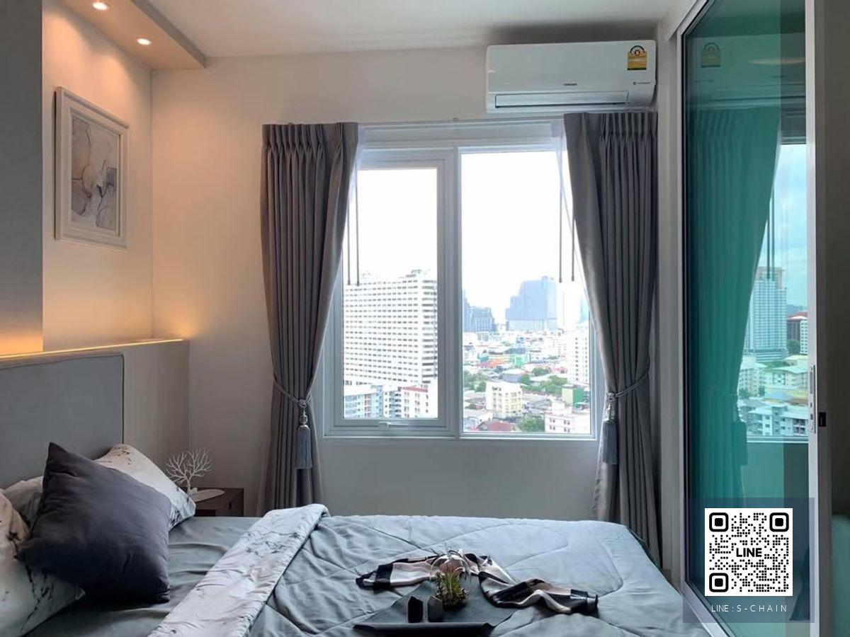 🔥📢FOR RENT>> Chapter One Eco Ratchada - Huaikwang ✨ใกล้ MRT ห้วยขวาง  ตึก H  ชั้น 18 เฟอร์นิเจอร์ครบพร้อมเครื่องใช้ไฟฟ้า #LV-MO1751