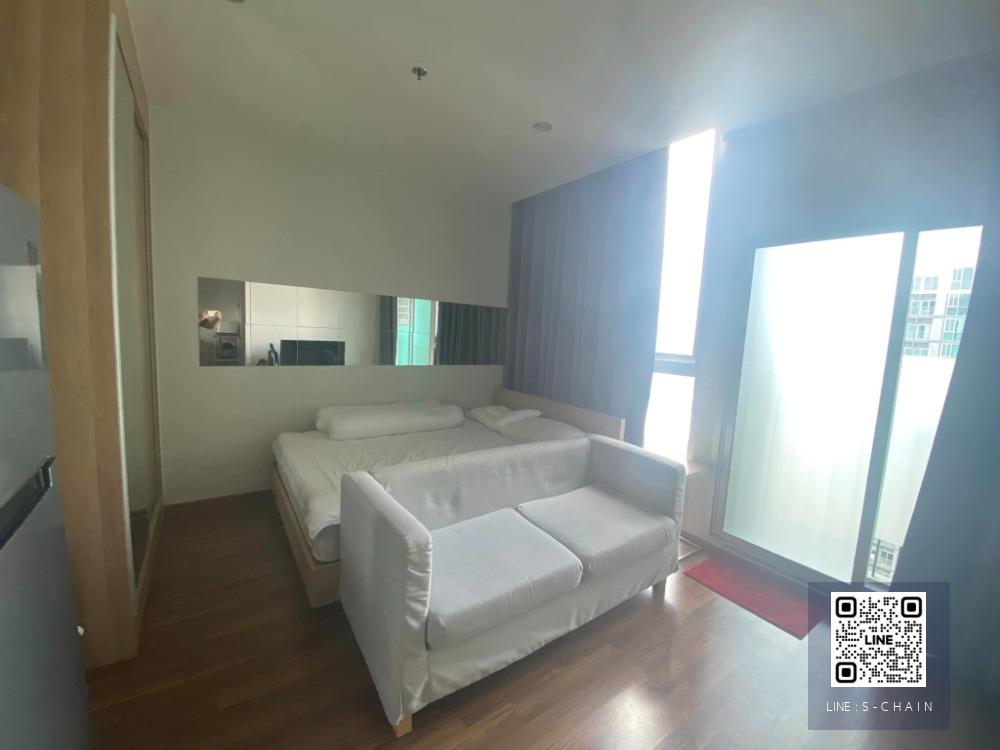FOR RENT>> Noble Rovolve Ratchada 2>> ห้อง Studio ขนาด 23 ตร.ม. ชั้น 35 เฟอร์นิเจอร์ตกแต่งครบ Digital Door Lock ติด MRT ศูนย์วัฒนธรรม #LV-MO382
