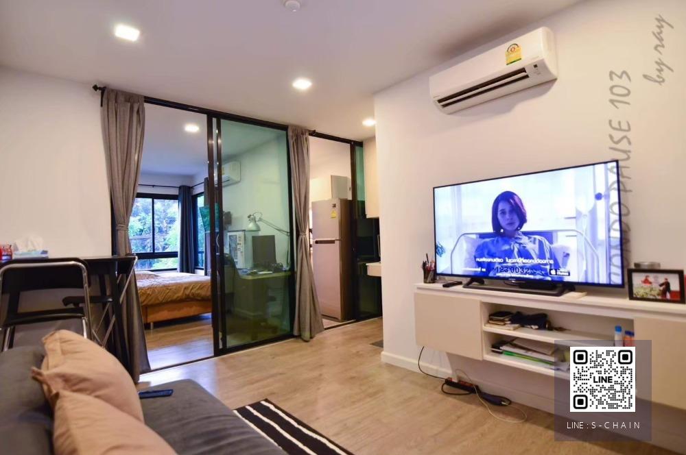 FOR RENT>> Pause Sukhumvit 103>> ชั้น 2 ห้องสวย ตกแต่งพร้อมอยู่ เครื่องใช้ไฟฟ้าครบ ใกล้ BTS อุดมสุข #LV-MO299