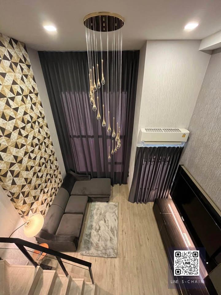 📢FOR RENT  The Rich Rama 9  - Srinakarin  ติดรถไฟฟ้า 3 สาย ห้องแบบ Duplex ชั้น 27 วิวสวย เฟอร์นิเจอร์ Built-in #LV-MO1444
