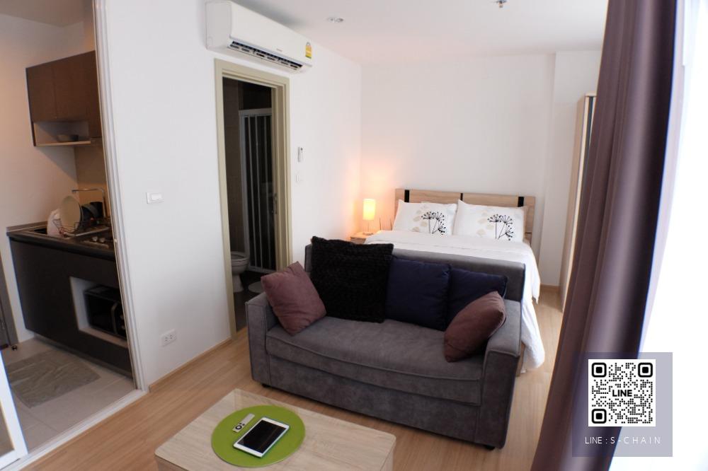 📢✨FOR RENT>> The Base Rama 9 - Ramkhamhaeng>> ห้อง Studio ขนาด 25 ตร.ม. ชั้น 35 เฟอร์นิเจอร์ พร้อมเครื่องใช้ไฟฟ้าครบ ใกล้ Food Land รามคำแหง #LV-MO709