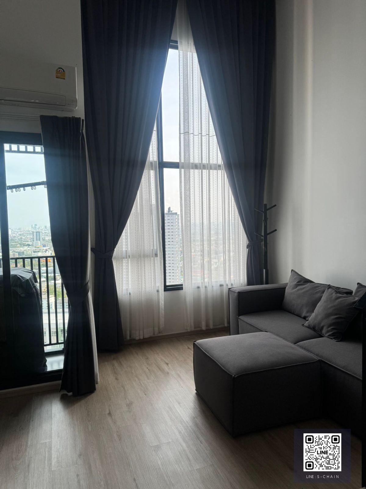 📢FOR RENT 🎊The Rich Rama 9 - Srinakarin>> คอนโดติดแอร์พอทลิ้งค์หัวหมาก ห้อง Duplex 37 ตร.ม ชั้น 28 เฟอร์นิเจอร์ครบพร้อมเครื่องใช้ไฟฟ้า #LV-MO1724