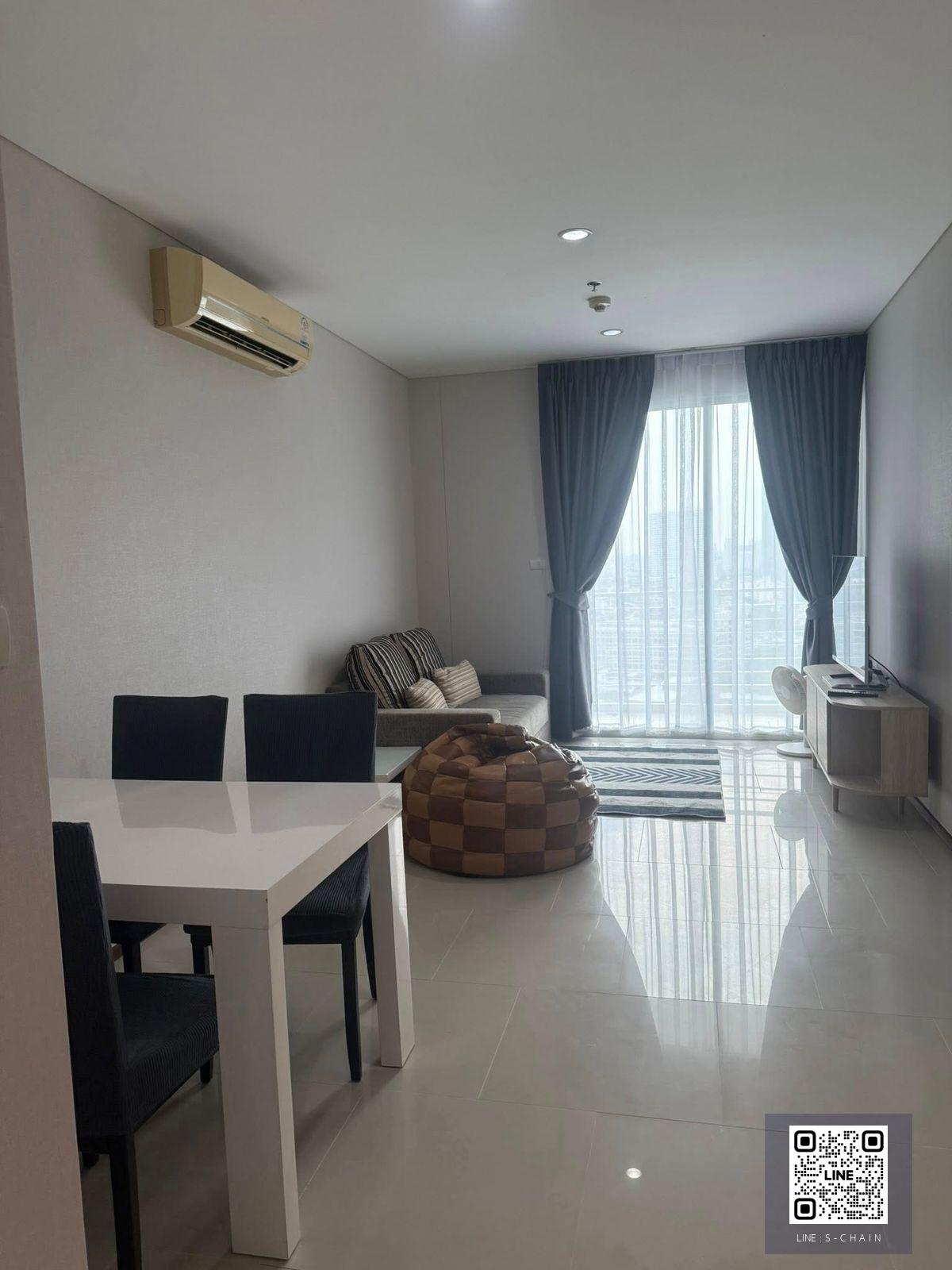 📢FOR RENT>> Villa Sathorn 🎉🌟55 ตร.ม ชั้น 17   วิวชิงช้าเอเชียทีค ใกล้ BTS สถานีกรุงธนบุรี BTS สายสีทอง ไอคอนสยาม เฟอร์นิเจอร์พร้อมเครื่องใช้ไฟฟ้าครบ #LV-MO1947