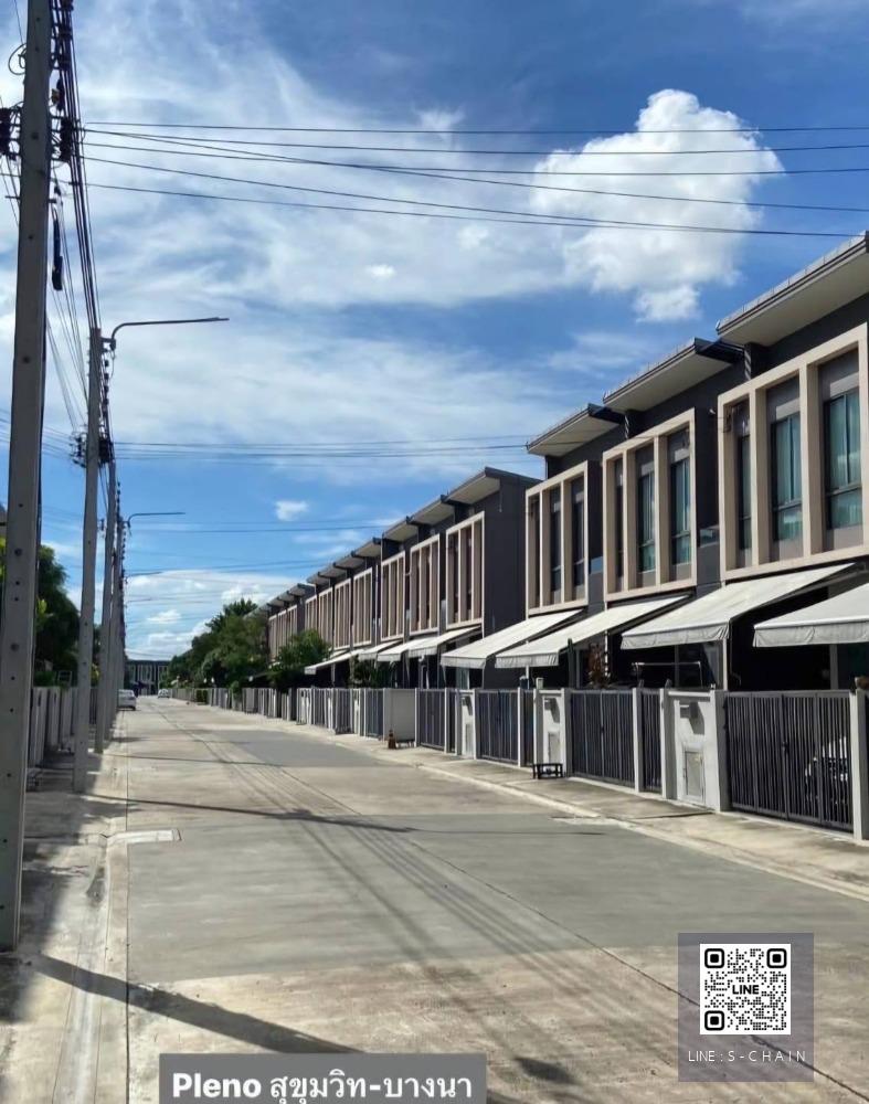 TOWNHOME FOR RENT>> หมู่บ้านพลีโน่ สุขุมวิท - บางนา ทาวน์โฮม 2 ชั้น ขนาด 17.5 ตร.ว. 3 ห้องนอนบรรยากาศรอบๆบ้านเงียบสงบ ใกล้ทางด่วน ใกล้ เมกะ บางนา #LV-MO440