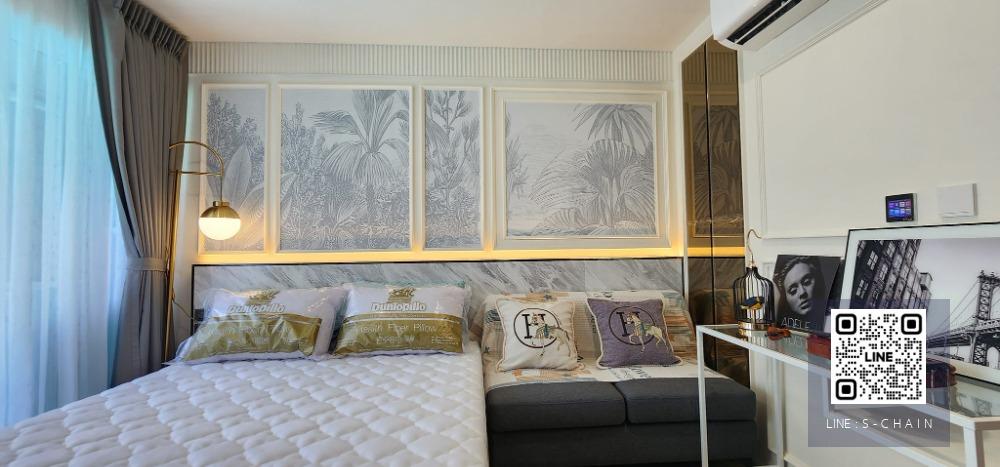 🌼🌈FOR RENT>> KAVE Town Island >> 🎉ตึก A ชั้น 47 วิวสระ panorama เต็มตา ห้องขนาด 22 ตรม. มีกระจกกั้นครัวเป็นสัดส่วน เครื่องใช้ไฟฟ้าครบ เฟอร์ครบ  #LV-MO784