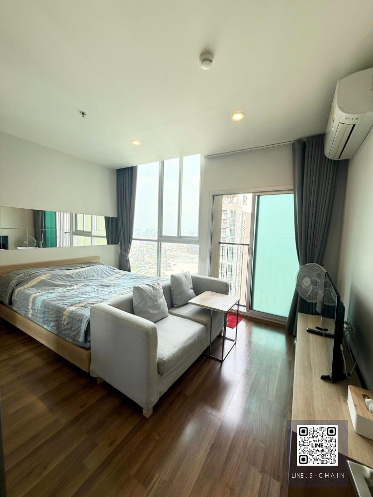 📢FOR RENT>> Noble Revolve Ratchada 2>> ติด MRT ศูนย์วัฒนธรรม 40 เมตร ห้อง Studio  ขนาด 23ตรม. ชั้น 35  ตรงข้ามเป็นห้างเอสพลานาดรัชดา และสถานฑูตจีน #LV-MO1396
