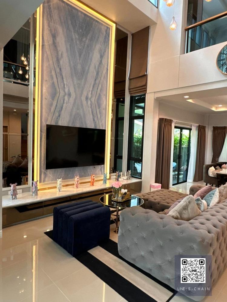 🏘✨HOME FOR RENT>> Supalai Essence Suanluang>> บ้าน  DOUBLE VOLUME บ้านสวย หรู แต่งพร้อมอยู่ พื้นที่ใช้สอย 321 ตรม. ใกล้สวนหลวง ร.9 #LV-MO842