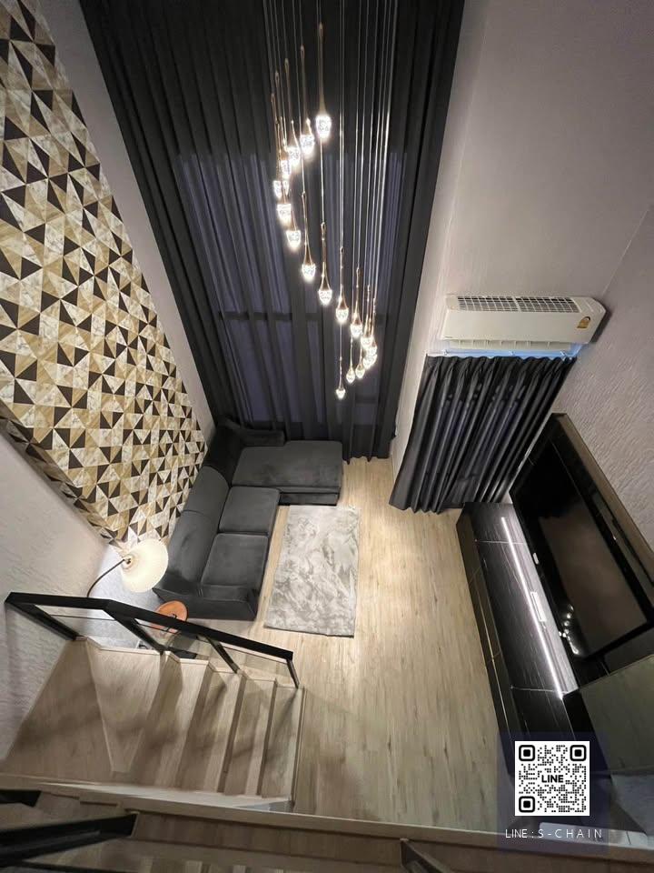 📢FOR RENT  The Rich Rama 9  - Srinakarin  ติดรถไฟฟ้า 3 สาย ห้องแบบ Duplex ชั้น 27 วิวสวย เฟอร์นิเจอร์ Built-in #LV-MO1444